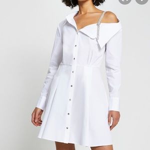 River Island Fitted Dress w/ Rhinestone Strap